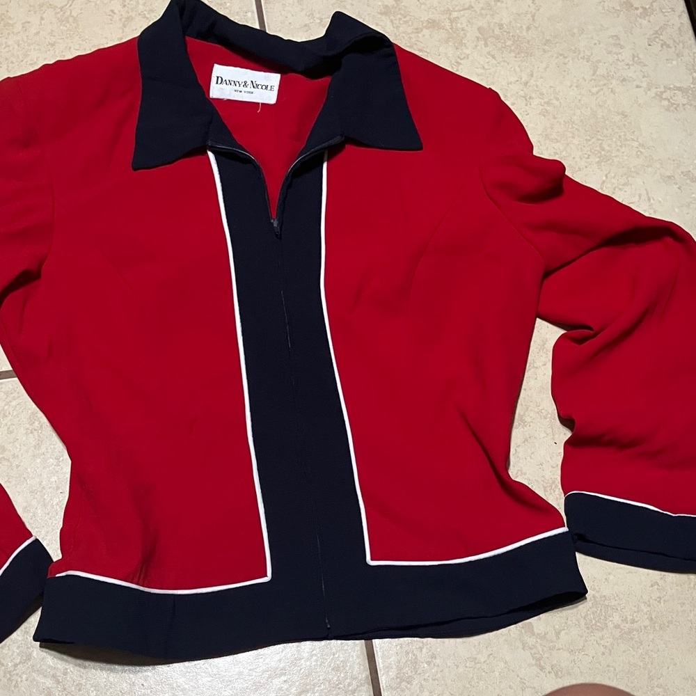 Dana Kay Women's Red and Black Blazer